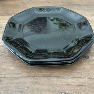 French Vintage Arcopal Small Octime Set of 4 Saucers Espresso Shot 1980’s